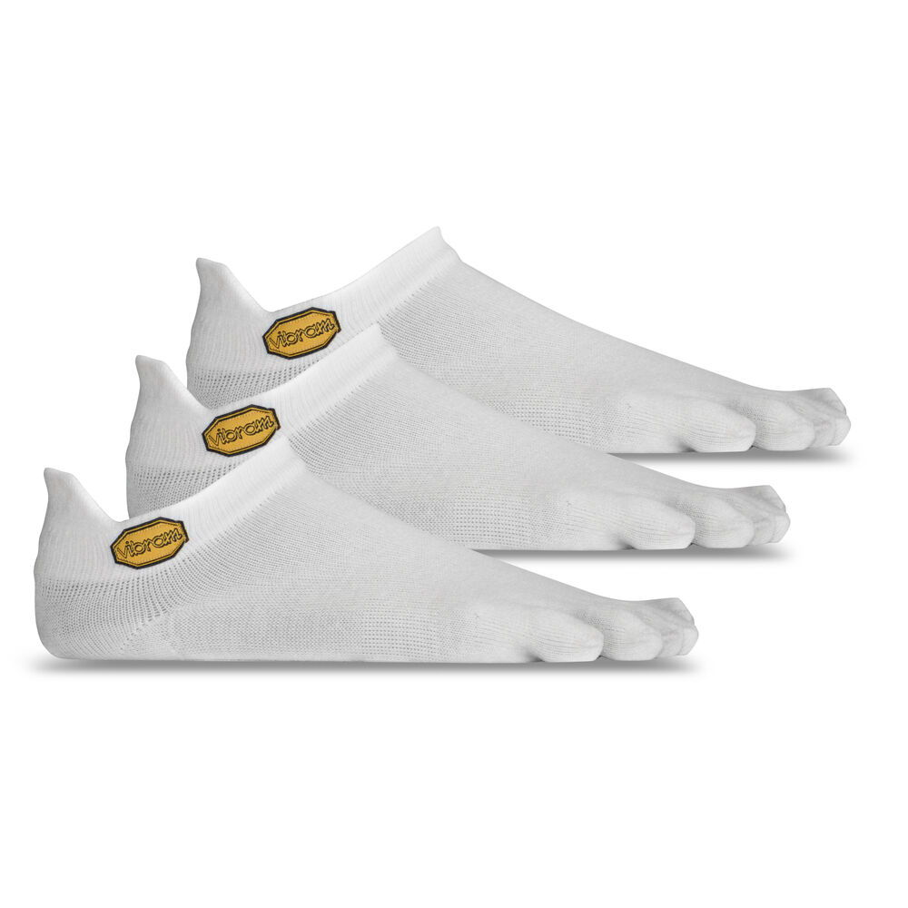 Vibram Fivefingers No Show 3 Pack Bayan Çorap Beyaz,QP2537890